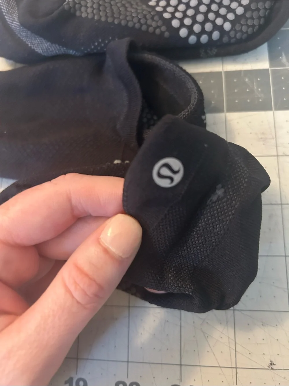 Lululemon Woman’s Black Grip No-Show Socks- Small- 2 pairs